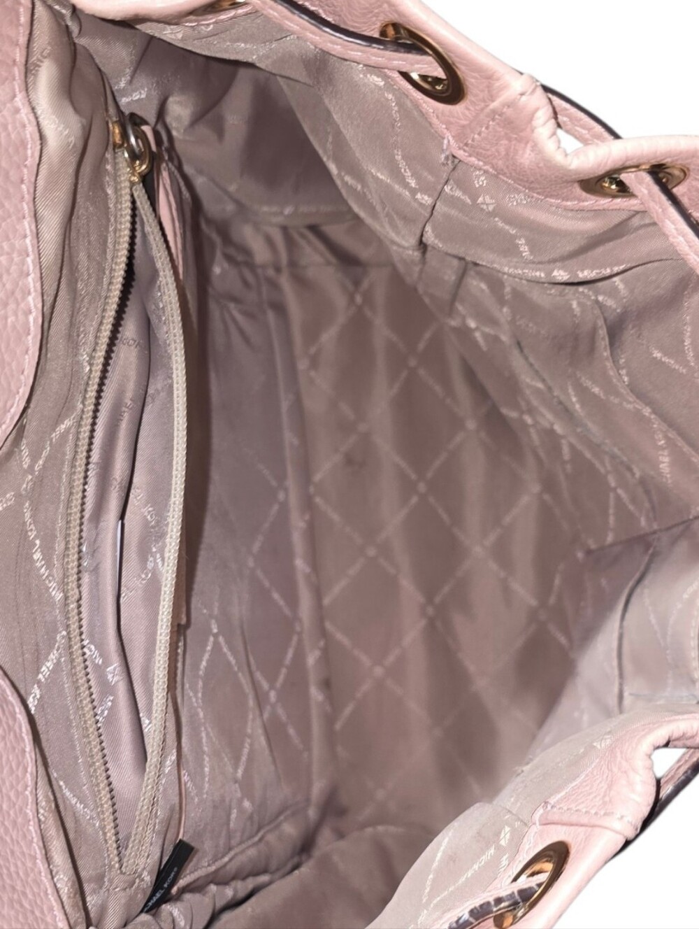 MICHAEL KORS Riley Blush Pink Studded Leather Backpack - Picture 8 of 9